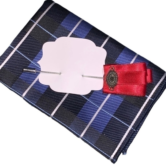 NEW Men’s pocket square and lapel pin - Picture 1 of 1